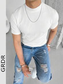 GRDR 男士夏季短袖 Polo 衫，适合户外休闲穿着 - 白色 - 查看 6