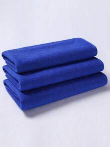 3pcs Salon Exclusive Super Soft Solid Color Fiber Hair Wrap Towels, Suitable For Salons, Barbershops, Massage Parlors - Multicolor - View 4