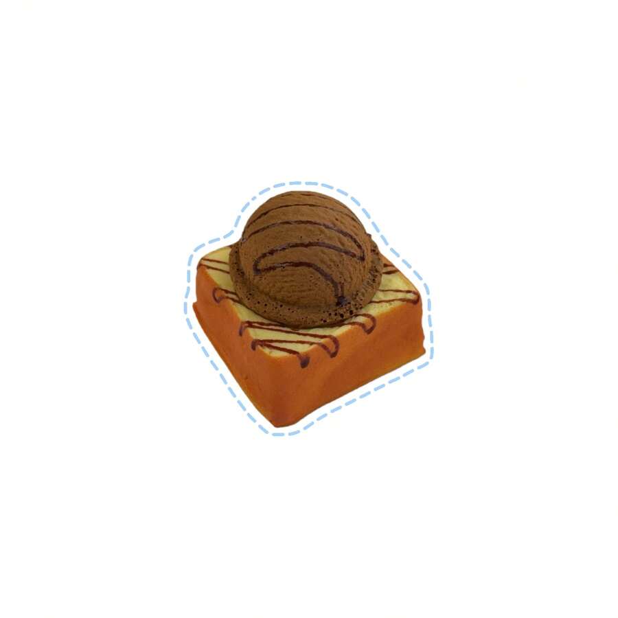 2026 New Arrival 1pc Summer New Arrival - High-Quality Simulated Ice Cream Toast Squishy, Suitable For Parties, Birthdays, Summer Gifts, Graduation Gifts