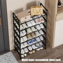 Multi-Tier Simple Shoe Rack, Multi-Functional High Capacity Storage Rack, Easy Installation And Disassembly, Space-Saving, Suitable For Foyer, Hallway, Living Room, Bedroom And Other Spaces To Organize And Store Shoes & Shelves & Storage Rack & Shoe Rack & Storage Rack & Corner Rack - Multicolor - View 3