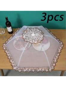 1/2/3件装可折叠食物罩,防尘防蝇餐棚,多边形厨房食物保护罩,家用蔬菜罩 - 彩色 - 查看 19