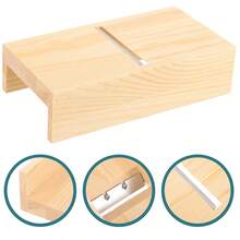 1 Piece Candle Soap Planer, Wooden Beveled Soap Shaving Tool, Handmade Soap Edge Trimming Cutter & DIY Candle Shaver For Crafting Projects, Multipurpose Soap Candle Mold Cutter, Handmade Essentials - Apricot - View 2
