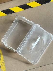 1/2/3/4pcs Stackable Transparent Plastic Storage Boxes, Each Layer With Independent Lid, Waterproof Large Capacity Storage Containers, Suitable For Home, Office, Portable Multi-Purpose Containers To Store Toys, Crafts, Desktop Accessories, Household Organizer - Multicolor - View 5