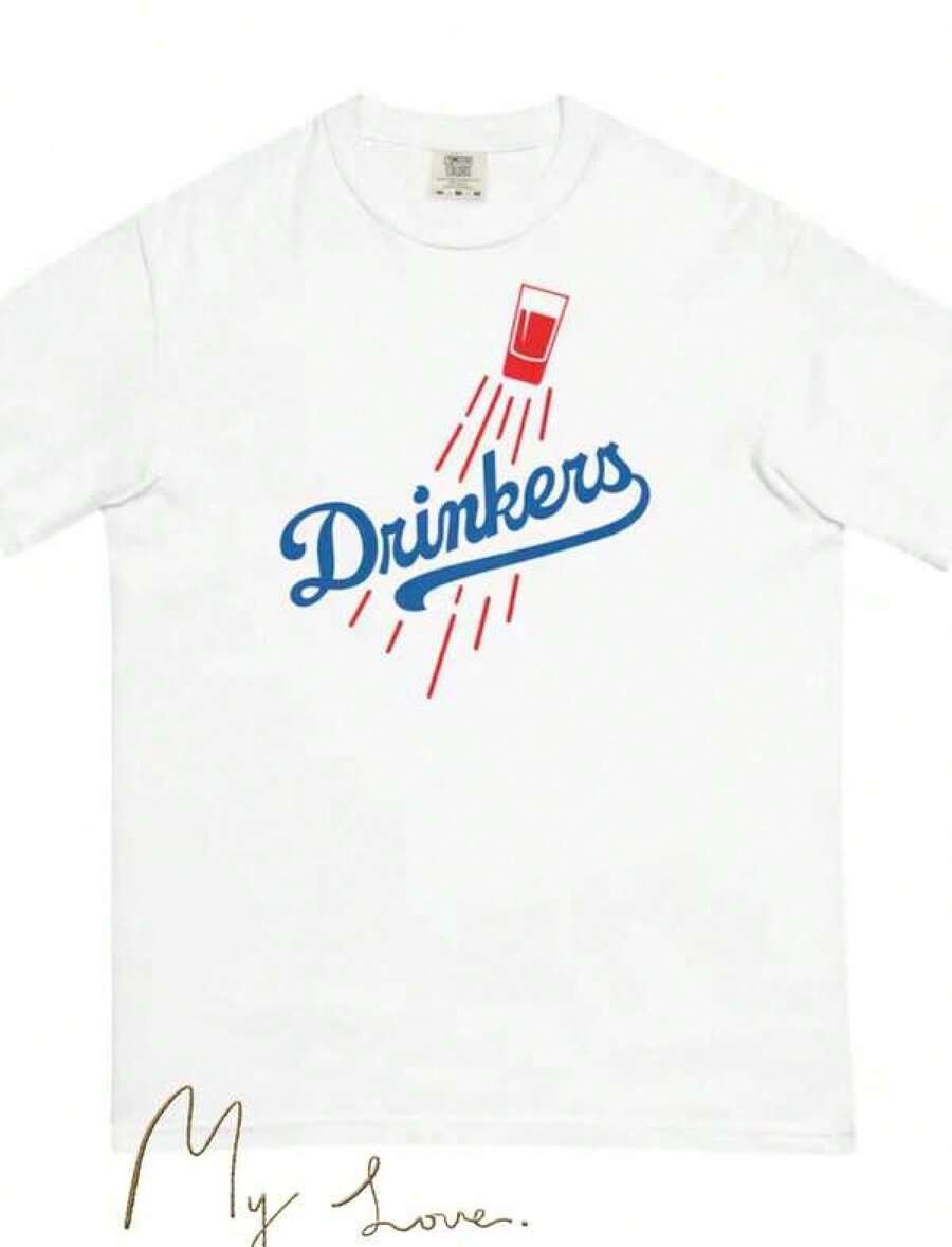 LA Dodgers World Series Champions Unisex T-Shirt, Dodgers Women Graphic Tees, Summer Outfits, Summer Clothes, Ropa De Niño, Los Angeles Baseball Fan Gift, Round Neck Regular Sports And Leisure Shirt, 100% Cotton T-Shirt For Baseball Fans, Men Gifts, Family Matching Outfit Adult And Children's Sizes - 白色11 - 查看 1