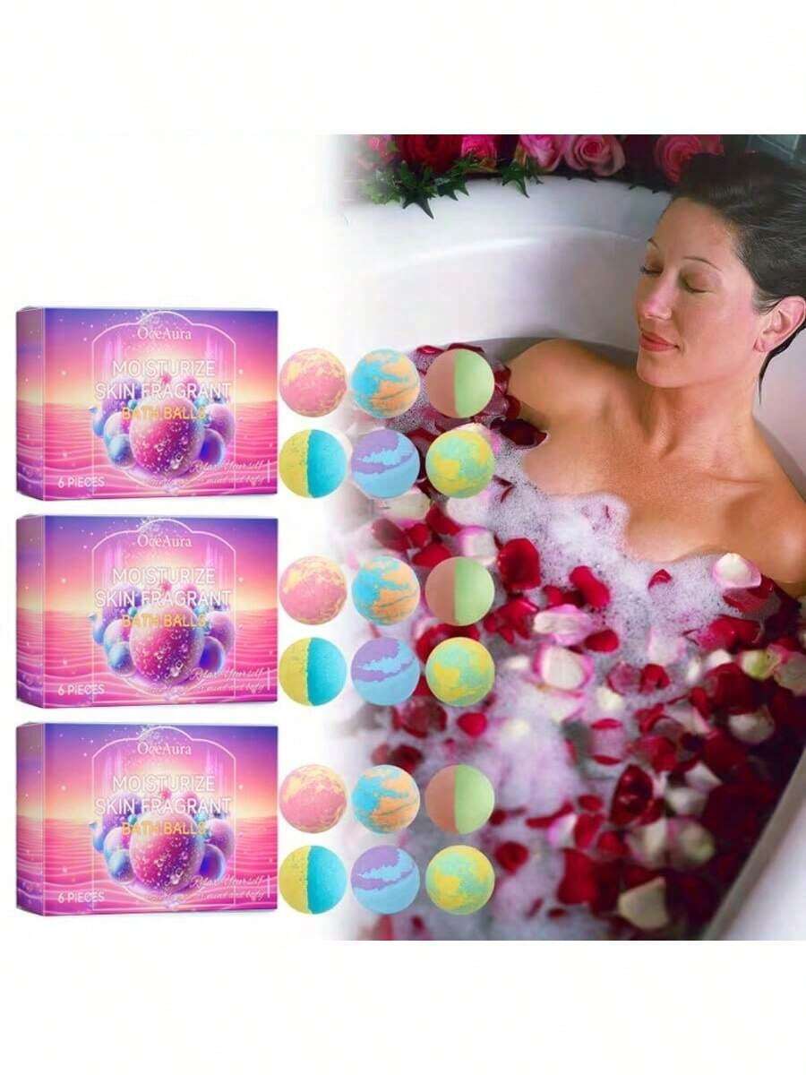 Christmas Bubble Bath Ball - Mild Cleaning And Moisturizing Body Foam, Remove The Stains On The Light Beige Surface, Lasting Flower Fragrance, Care For The Light Beige Skin All The Year Round, Perfect Gift Choice: Mother's Day/Christmas Or Travel