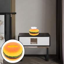 Hộp khăn giấy hình bánh hamburger 3D sáng tạo - Được làm từ nhựa chất lượng cao, bền chắc, hộp khăn giấy ngộ nghĩnh này có thiết kế hình bánh hamburger giống thật và phù hợp cho phòng tắm, phòng ngủ, phòng khách, nhà bếp, bàn làm việc, bảng điều khiển ô tô, quán cà phê và nhà hàng. - Nhiều màu - Xem 2