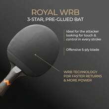 Table Tennis Racket - 3-Star ITTF Approved, Offensive Paddle With WRB System, 5-Ply Blade, 2.0mm Sponge, Enhanced Speed, Control, And Spin For Skill Development And Game Improvement - Default - View 4
