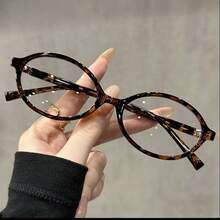 Fashionable Oval Women's Glasses With Lenses, Transparent Design, Suitable For Party, Daily Decorative Accessory - Multicolor - View 3