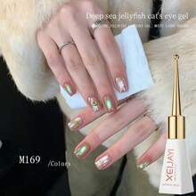XEIJAYI 10ml 闪亮深海猫眼凝胶指甲油 - 可剥离，UV/LED 可卸，12 种颜色可选，光泽亮丽，适合 DIY 和美甲沙龙使用 - 彩色 - 查看 18