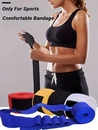 透气防滑拳击手绷带，适用于踢拳、综合格斗等运动，提供运动防护