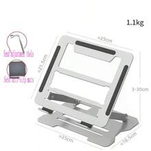 No-Installation Laptop/Tablet Stand, Foldable Height Adjustable, Alloy Cooling Frame, Rotatable Monitor Riser - Multicolor - View 7