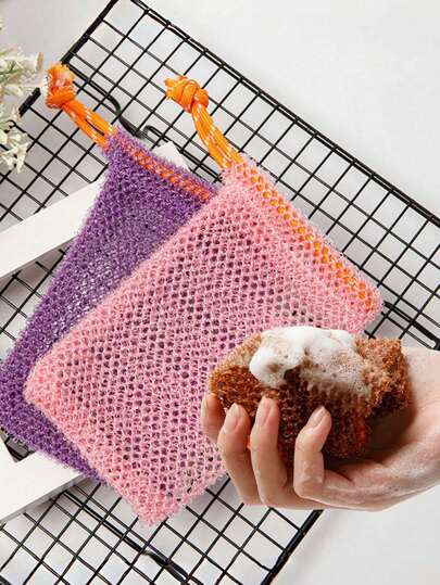 1 túi lưới đựng xà phòng tẩy tế bào chết, túi nylon dày dặn đựng xà phòng, túi tạo bọt xà phòng nhiều, túi đựng xà phòng tắm, túi lưới/túi tạo bọt xà phòng.