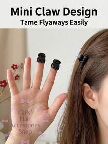 50 Pcs Mini Hair Clips Set, Assorted Colors Strong Grip Small Claw Clips, Cute Hair Clamps For Styling Thin Hair & Bangs, Daily Wear Hair Accessories For Women, Back To School - A - View 10