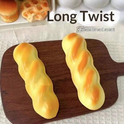 【2026新款 - 超慢回弹】软绵绵编织面包挤压玩具，柔软粘稠慢回弹玩具（逼真螺旋纹理/编织装饰，舒缓身心的小工具）