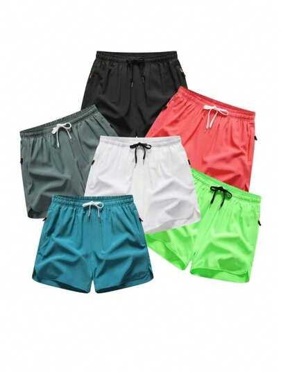 6 pièces/set Nouveaux shorts décontractés d'été pour hommes, shorts de sport respirants Bermuda