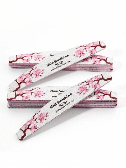 10 miếng mài móng tay hình lưỡi liềm, có thể tái sử dụng, độ nhám 80/80.