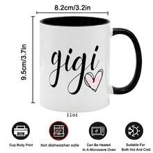 INGIFTA Gigi Mug, 1 Piece, 11 Oz, Ceramic Coffee Cup. Gigi Gift. Gigi Coffee Cup. Gigi Gift. Grandma Mug. Grandma Gift. Mother's Day Gift. Gigi Gift Idea. - 黑色 - 查看 3