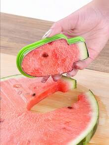 Stainless Steel Watermelon Slicer & Popsicle Mold – Easy Manual Fruit Cutter With Green Handle, No Power Needed, Perfect For Summer Snacks & Parties, Food- Design, Watermelon Slicer And Chopper, Party Snack Prep, Easyclean Material - View 7