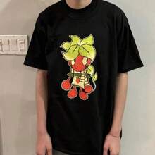 Shirts Unisex Robloxs Sprout Tshirt - Dandys World Astro Robloxs Sprout Cosmo Summer Holiday Outfits 2000s Cartoon Design T-Shirt - 100% Cotton, Short Sleeve, Crew Neck |   Vibrant Cartoon Style Design |   Perfect For Summer Wear, Lightweight And Breathable, Fun And Adorable, 180g - Black - View 7