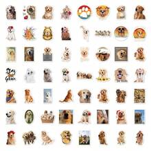 50 miếng dán hình chó Golden Retriever hoạt hình dùng để trang trí hành lý, laptop, mũ bảo hiểm. - 50 CÁI - Xem 7
