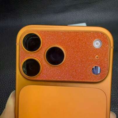 Película protectora de lente de cámara con brillo para Apple 17 Pro Max/17 Pro, cubierta de lente hueca, [Adhesión fuerte] Cubierta de lente transparente antiarañazos ultra delgada de alta definición