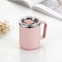 1 cốc cà phê giữ nhiệt có tay cầm, cốc cà phê du lịch có nắp, cốc cà phê chân không hai lớp (màu hồng) - Nhiều màu - Xem 2