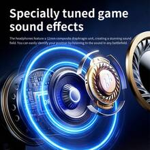 Monster Q15 蓝牙耳机，6.0 蓝牙游戏耳机带麦克风 - 查看 3