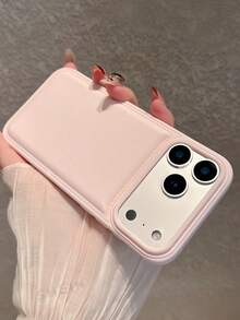 简约粉色仿皮纹理手机壳，兼容 17 Pro Max/17 Pro/17 Air/17/16/16 Pro Max/16 Plus/16 Pro/16 E/15/15 Pro Max/15 Pro/15 Plus/11/12/13/14 Pro Max/12 Pro/12 Pro Max/13 Pro/13 Pro Max/14 Pro/14 Pro Max，软壳手机套 - 粉紅色-新款仿皮紋 - 查看 3