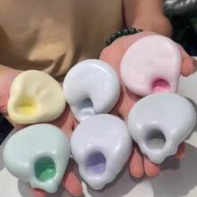 1pc New Pressure Release Simulation Mochi Toy, Plastic Shaped Ice Skin Glutinous Rice Ball Fingertip Toy, Handmade Relaxing Squeezing Ball Decoration (Random Color/Style), Squishy Toys,Cheese Squishy,Fidget Toys (Random Colors And Styles) - Multicolor - View 5