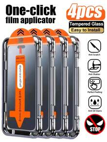 Navigator Privacy Phone Screen Protector Film 4pcs Full Screen Tempered Glass Privacy Screen Protector, One-Key Dust Removal Installation, Dust And Water Resistant, Easy And Quick Installation, High Hardness Glass Material Resists Damage, Protects Phone Privacy, Compatible With IPhone11/12/13/14/15/16/17/17e/17Air/17Pro/17Pro Max Mother's Day Gift - Black - View 36