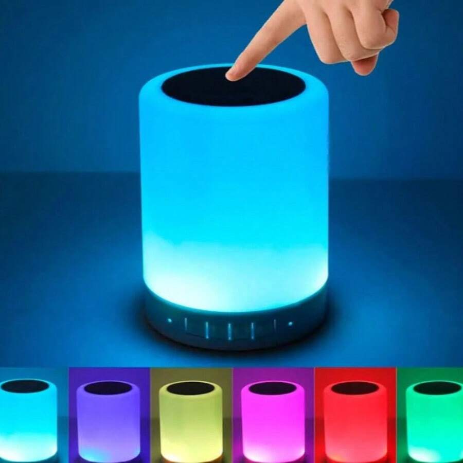 Bluetooth Speaker With LED Touch Lamp, Multicolor (3528) - 彩色 - 查看 1