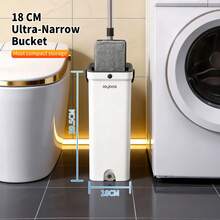 Joybos Mop And Bucket Set With Wringer System, Hands Free Flat Floor Mop And Bucket, 2 Zone Separate Dirty And Clean Water, With 4-Way Ultra Deep Cleaning Scrapers, 12.99/17.32inch Wet And Dry Mop, 4 Washable Pad, Mop For Floor Cleaning All Floors Tile Wall Window - 15.75inch Mop+Bucket+4 Refills - 查看 8