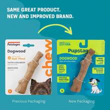 Pupstages Dogwood Dog Chew Toy – Real-Wood Blend, Natural Flavor & Texture, Moderate Chewers, Small, 5.4" - Dogwood (Brown) - View 7