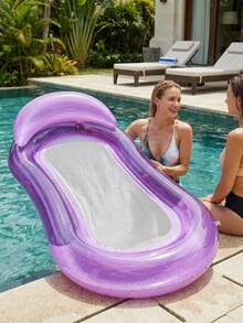 Multifunctional Inflatable Floating Bed With Headrest, Arched Backrest Water Hammock, Suitable For Adults, Aesthetic Inflatable Floating Bed With Headrest, Summer Travel Beach Sunbathing Outdoor Gear, Pool Essential, Pool Float, Pool Toy - Floating Bed - View 6