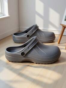 Mules décontractées pour hommes, design minimaliste, polyvalentes pour l'intérieur et l'extérieur, semelle souple, bout fermé - Gris - Voir 9