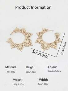 2 khuyên tai hình khuyên - Vàng - Xem 4