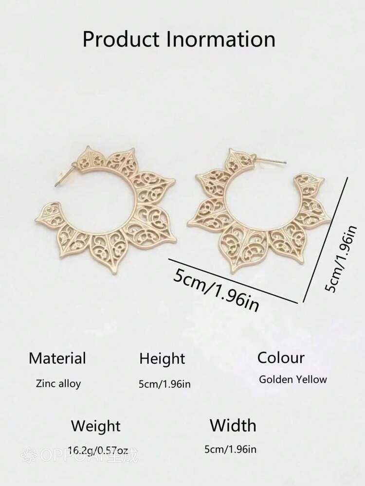 2 khuyên tai hình khuyên - Vàng - Xem 4