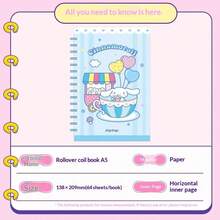 A5 Coil Bound Cartoon Student Correction Notebook, Cute For Girls School Supplies - B - View 8