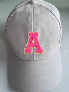 1pc Women's A-Z Letter Adjustable Baseball Cap, Casual Breathable Sun Protection Hat, Suitable For Spring/Summer Outdoor Matching And Gifts - Beige - View 2