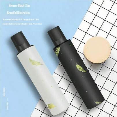 Feather Anti UV Umbrella Sunshade Umbrella Women's 8 Ribs UV-Resistant Rain Folding Portable Men Umbrella