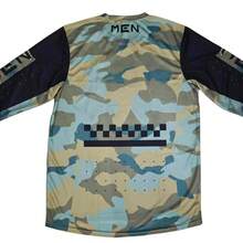 DONUTFOX Ropa deportiva para bicicleta de montaña 2026, Traje de carreras, MTB BMX Descenso, Camiseta de motocicleta todoterreno DH, Hombre - Verde militar - Ver 10