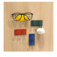 Creative Building Block Hook Simple Paste Hook Wall Plug Key Hook Non-Punching Non-Marking Multi-Functional Hook - 4色套裝(盒裝) - 查看 3