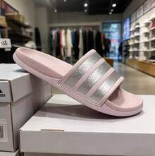 Adidas Dép lê nữ ADILETTE COMFORT 2.0 mùa hè, kiểu dáng thường ngày - Hồng/Bạc - Xem 4