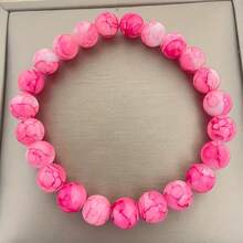 Minimalist Versatile Bohemian Style Glass Beaded Bracelet - Pink - View 3