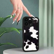 Funda de Teléfono con Patrón de Vaca Creativa, Protección Completa Engrosada, Funda Suave a Prueba de Golpes y Resistente a Caídas, Adecuada para iPhone 16 15 14 13 12 11 XS XR X 7 8 Mini Plus Pro Max SE como Regalo de Cumpleaños o Festivo para Hombres y Mujeres Funda con impresión HD,mobile phones, bags, mobile accessories, phone cases, room decoration, accessories, transparent phone cases, summer, phone straps, men's phone cases, black phone cases, pink phone cases, mobile case for men, mobile case for women, mobile phone protection, beach accessories, strawberry treats, phone protection covers. - Estilo (1 pieza) - Ver 3