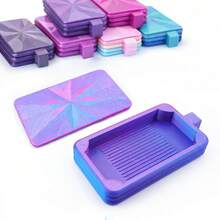 1Pc New Diamond Painting Tray With Lid, Spill-Proof Drill Organizer & Diamond Art Tools - 查看 2