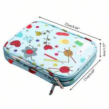 Knitting Bag For Yarn And Supplies - Features Convenient Compartments For Extra-Long Needles And Hooks, Side Pockets, And A Lightweight, High-Capacity Design. - 鉤針方包 - 查看 5