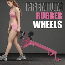 Strength Training Adjustable Weight Bench - Pink - View 4