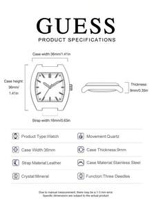 Guess Women's Quartz Watch - Square Gold Dial Bracelet Watch, Featuring High-End Luxury Elegant Style, Suitable For Music Festivals And Parties. Model: GW0874L4 - Gold - View 7