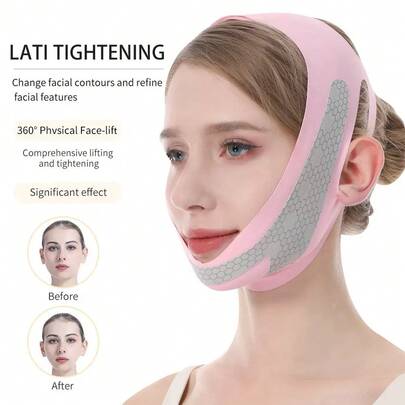 Upgraded Graphene Breathable Sleep Mask, Physical Compression Lift And Tighten, No Trace, Non-Facial Pressure, Night Shaping V-Face, Fade Nasolabial Folds And Double Chin, Sculpting Facial Slimming Device